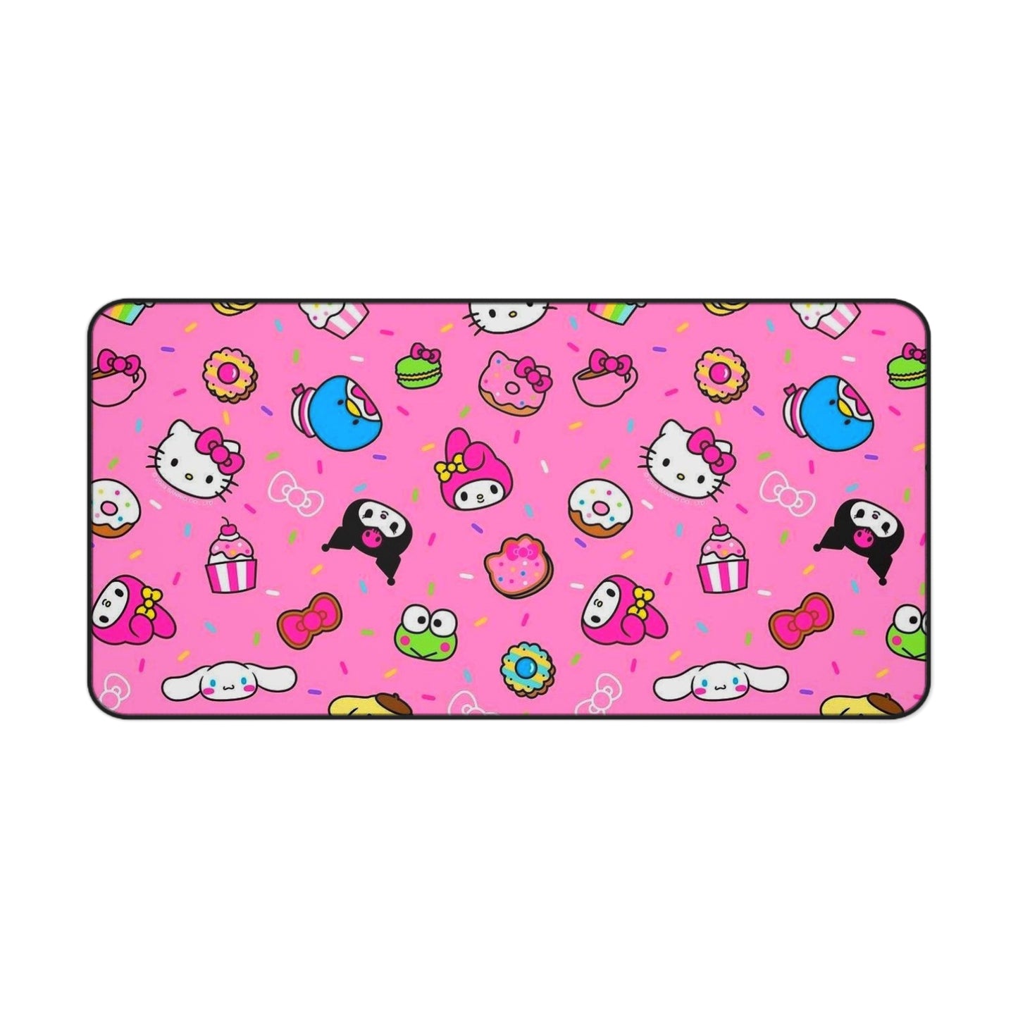 Pink Kawaii Desk Mat — Hello Kitty & Sanrio Characters Pattern Printify
