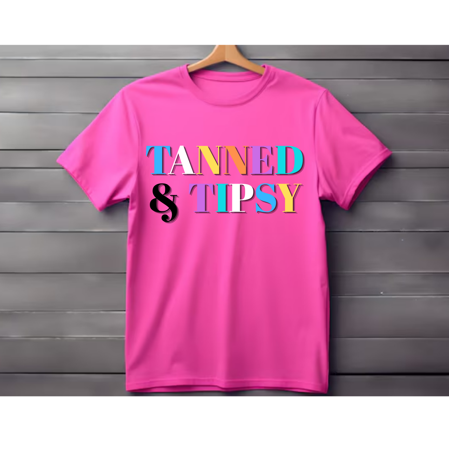 Tanned & Tipsy Summer Vacation Graphic Tee Kendra's Self-Made Originations