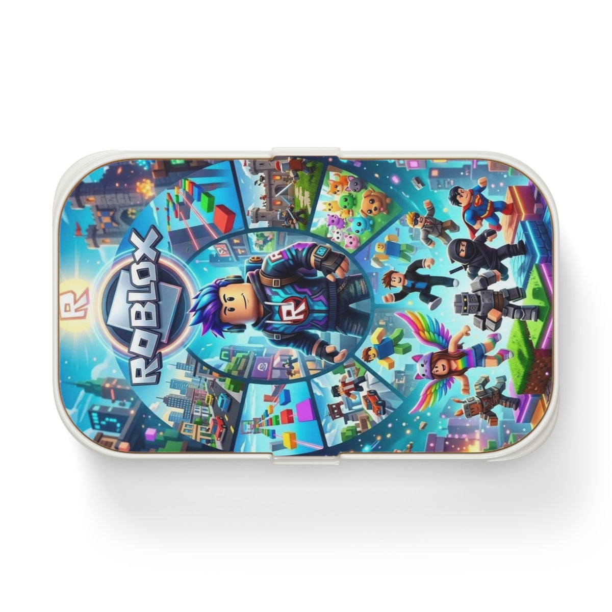 Roblox Kids Bento Lunch Box – Colorful Gaming Character Design Printify