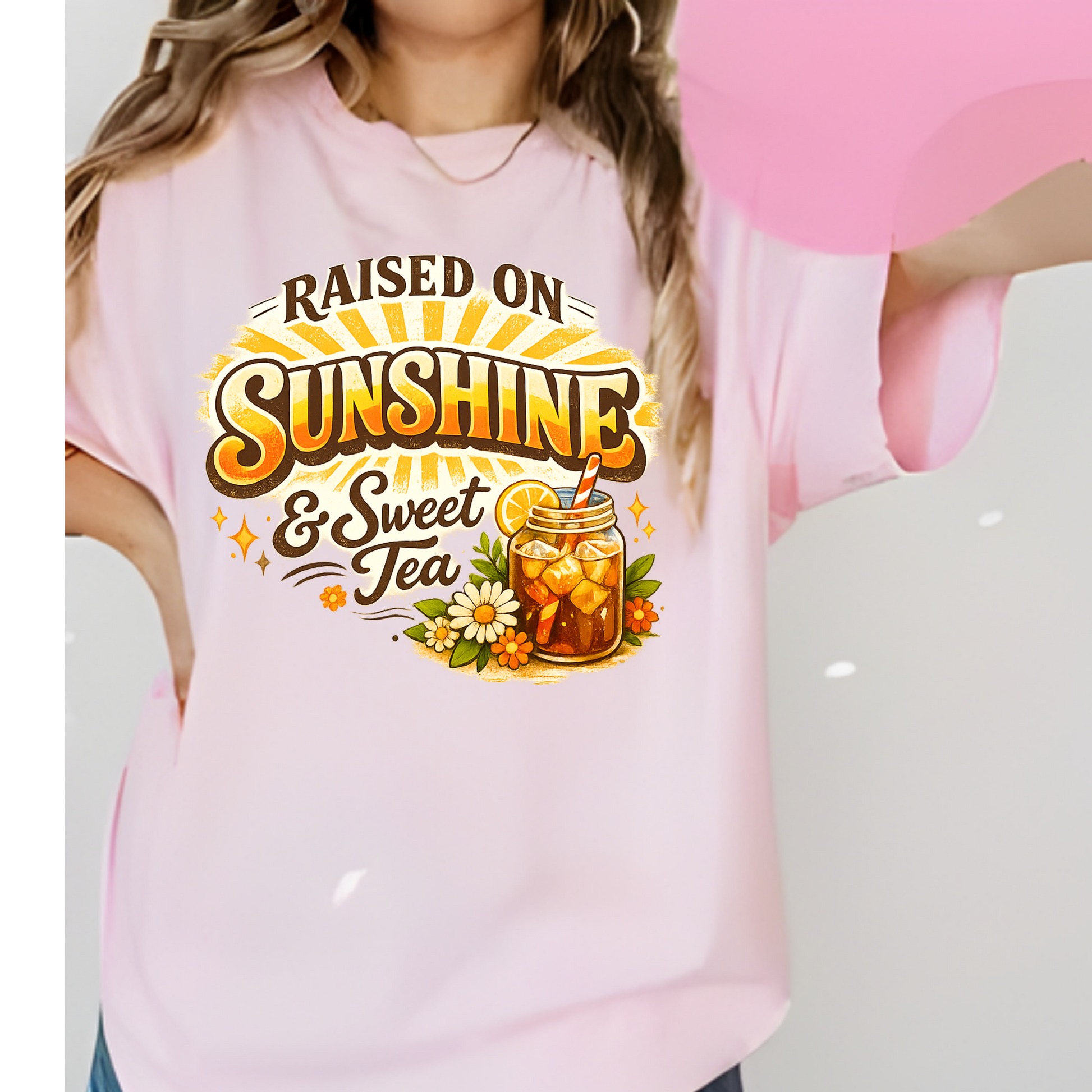 Raised on Sunshine and Sweet Tea Graphic Tee Kendra's Self-Made Originations