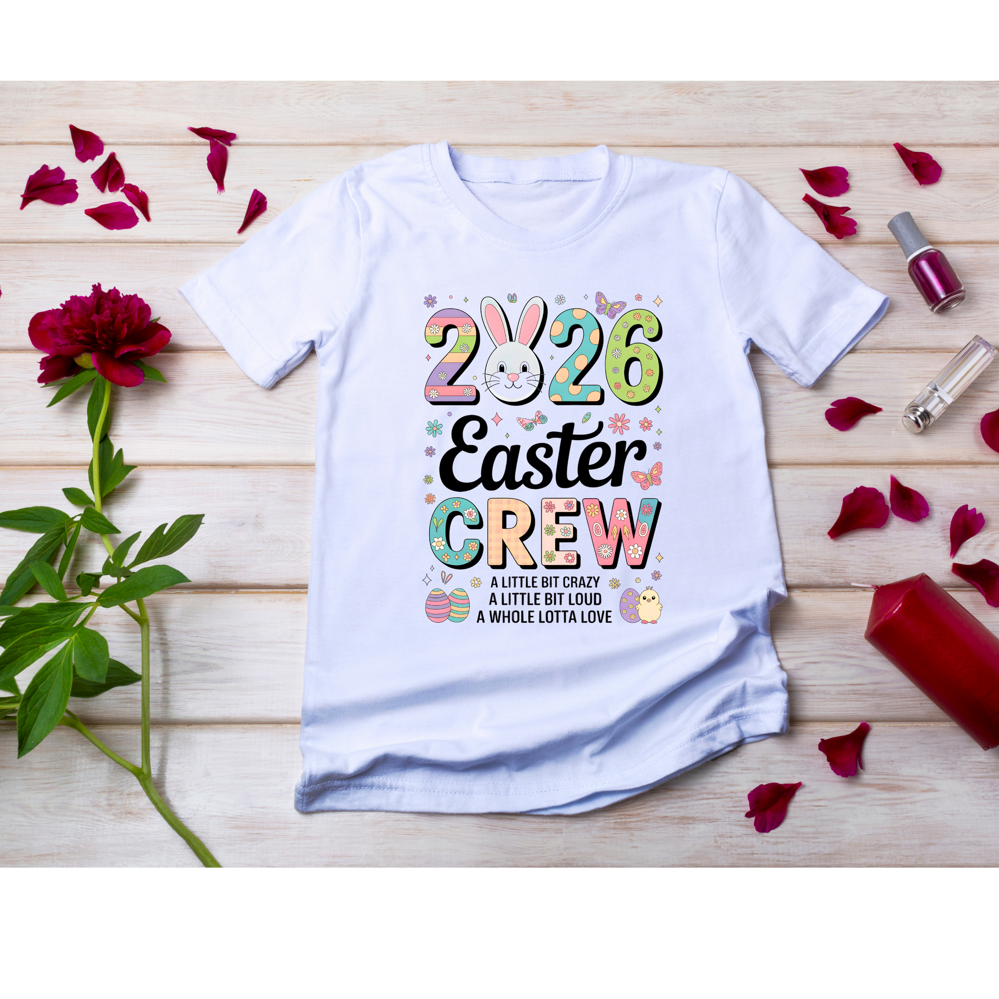 “2026 Easter Crew” Graphic Tee – Funny Family Easter Shirt Kendra's Self-Made Originations