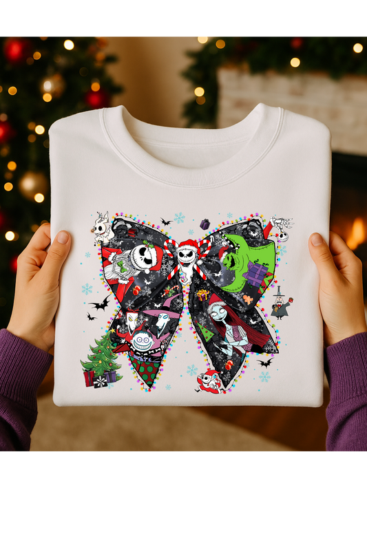 🎀 Nightmare Before Christmas Bow Sweatshirt