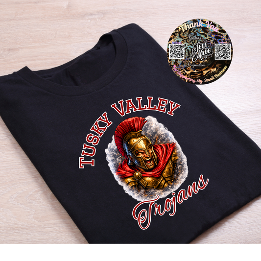 Tusky Valley Trojans spirit wear Kendra's Self-Made Originations