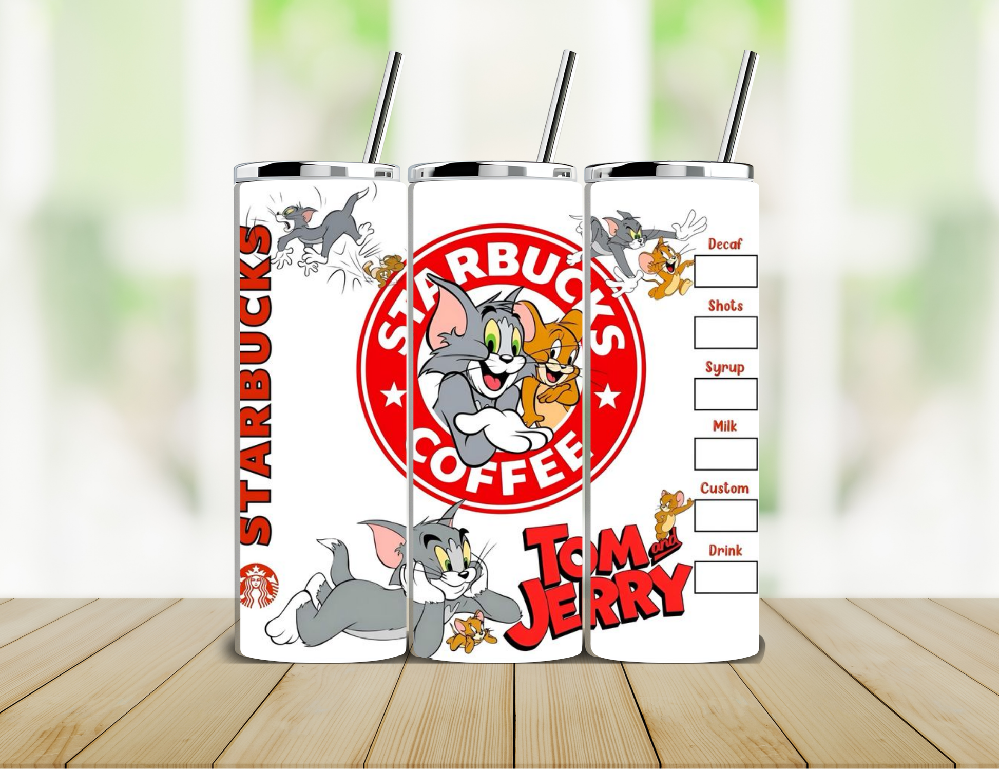 Tom & Jerry x Starbucks "Cat & Mouse Coffee" 20oz Skinny Tumbler Kendra's Self-Made Originations