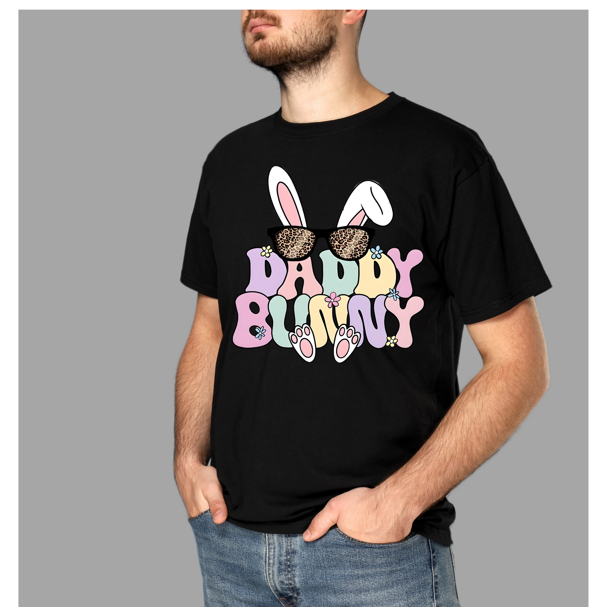 “Daddy Bunny” Easter Graphic Tee – Funny Bunny Sunglasses Shirt Kendra's Self-Made Originations