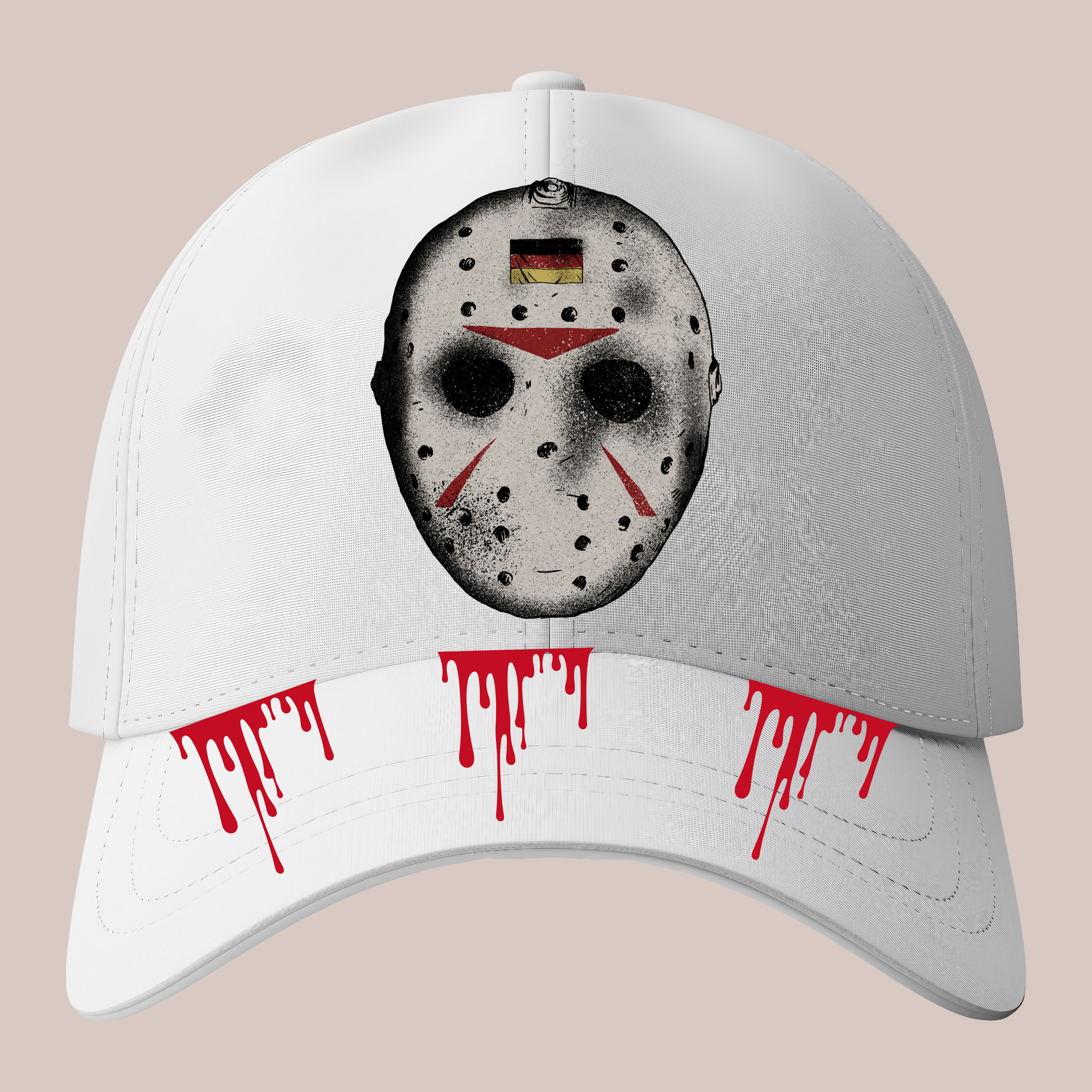 🧢 Jason Hockey Mask Horror Hat – Bloody Drip Design Kendra's Self-Made Originations