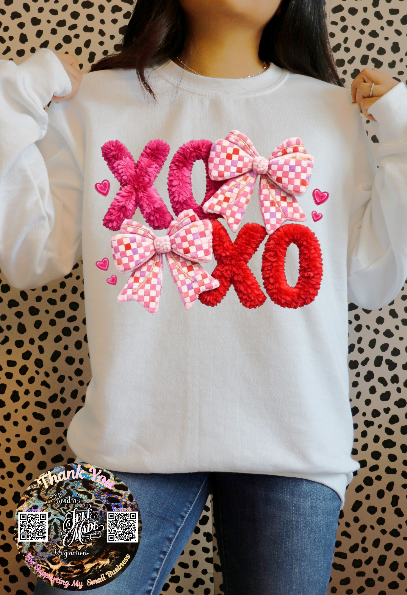 💕🎀 XO Valentine Bow Sweatshirt 🎀💕 Kendra's Self-Made Originations
