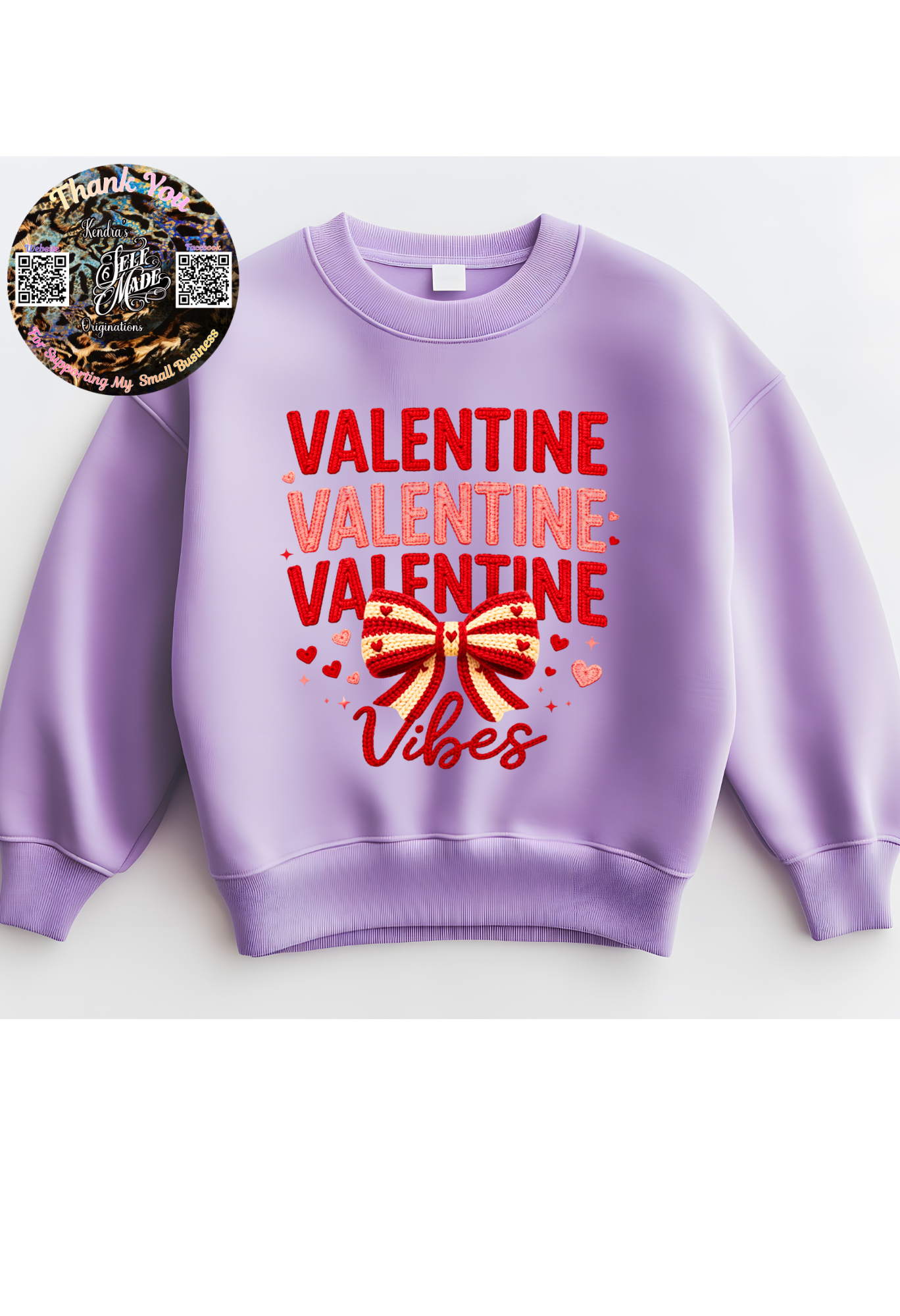 💜❤️ Valentine Vibes Sweatshirt ❤️💜 Kendra's Self-Made Originations