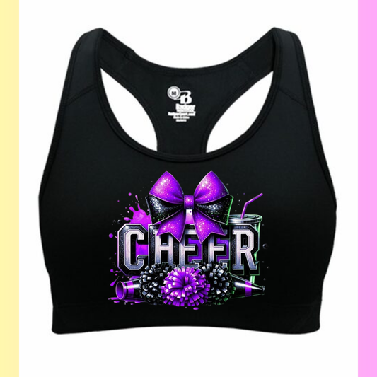 “Cheer” sports bra Kendra's Self-Made Originations