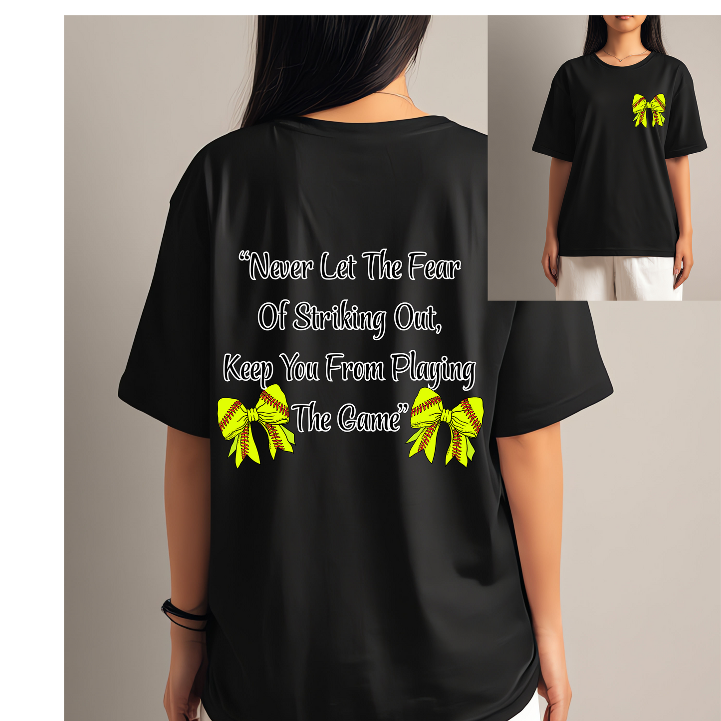 Inspirational Baseball Quote Shirt – Motivational Softball/Baseball Tee Kendra's Self-Made Originations