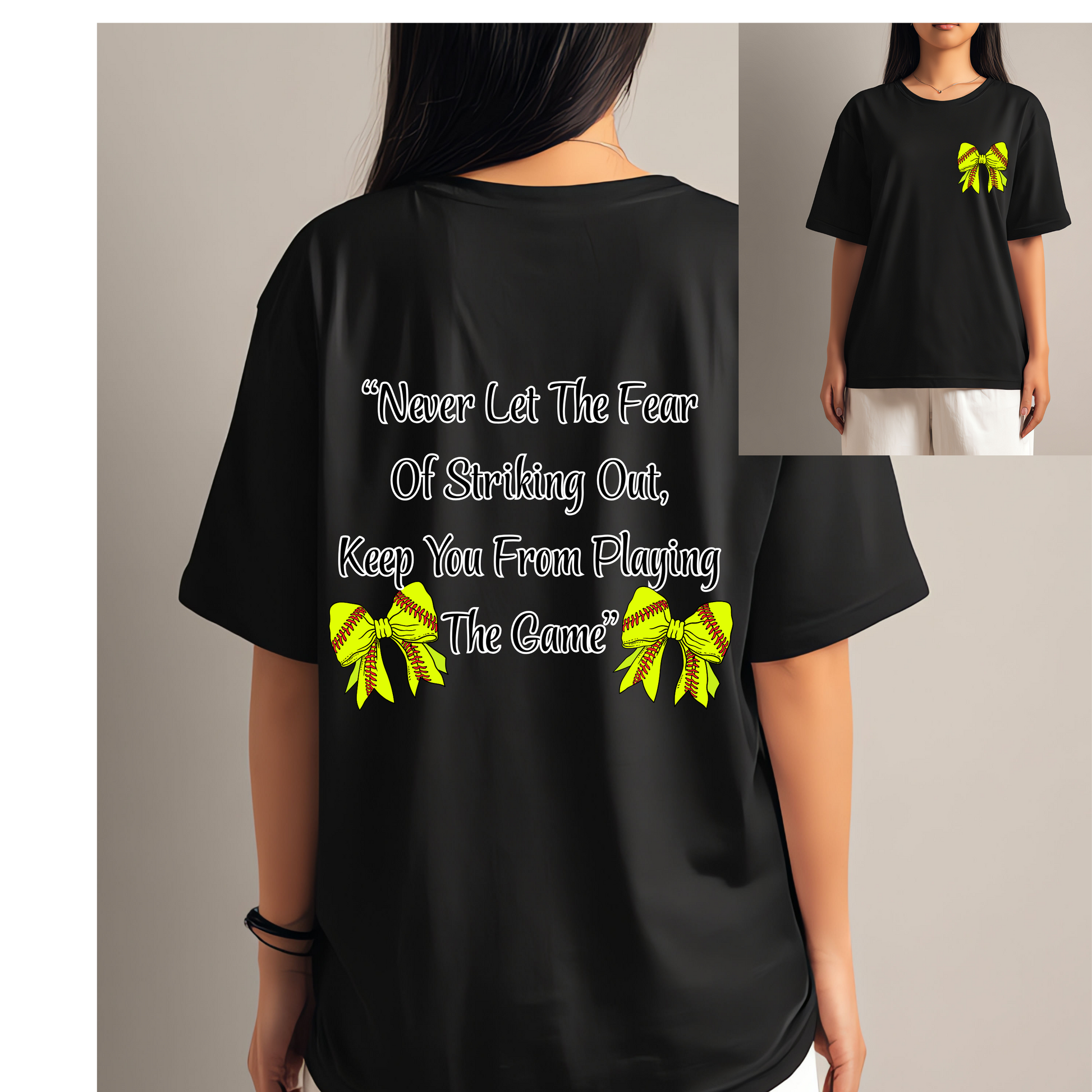 Inspirational Baseball Quote Shirt – Motivational Softball/Baseball Tee Kendra's Self-Made Originations