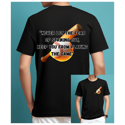 Inspirational Baseball Quote Shirt – Motivational Softball/Baseball Tee Kendra's Self-Made Originations