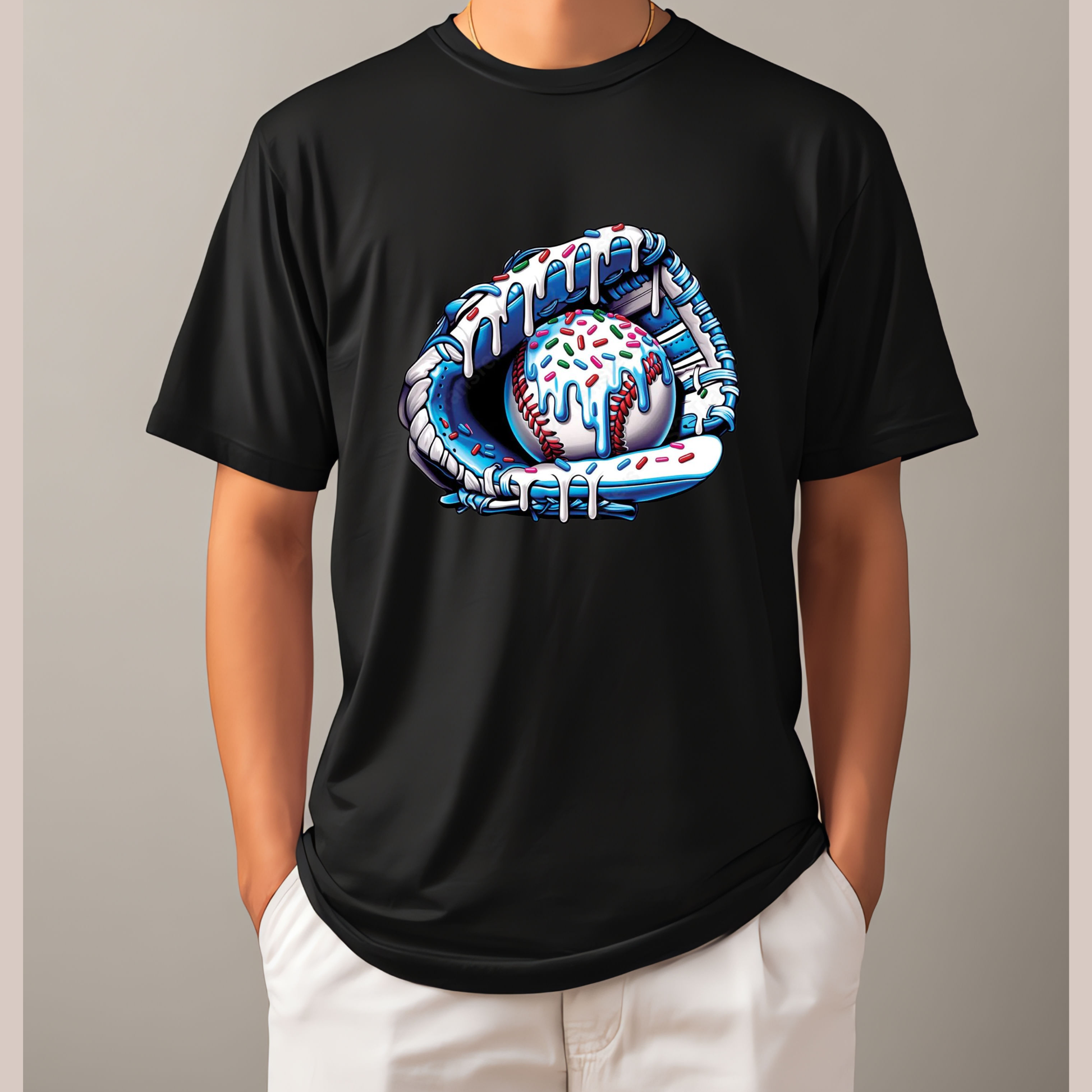 Drippy Baseball Glove Graphic Tee – Sweet & Sporty Style Kendra's Self-Made Originations