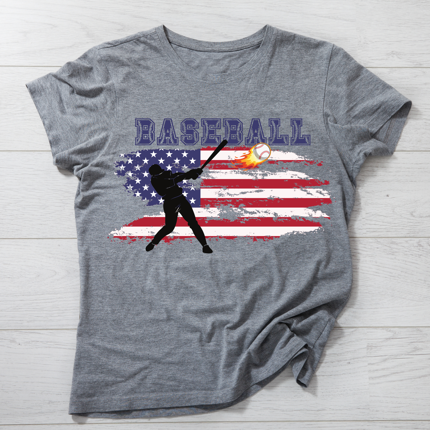 Baseball USA Graphic Tee – Patriotic Game Day Shirt Kendra's Self-Made Originations