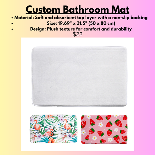 Custom Bathroom Mat – Use Your Own Design Kendra's Self-Made Originations