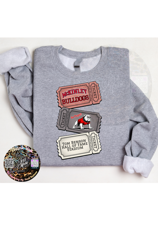 McKinley Bulldogs Ticket Shirt & Sweatshirt | Canton Ohio School Spirit Apparel Kendra's Self-Made Originations