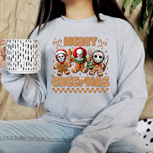 🎄👻 Merry Creepmas Horror Gingerbread Sweatshirt 👻🎄 Kendra's Self-Made Originations
