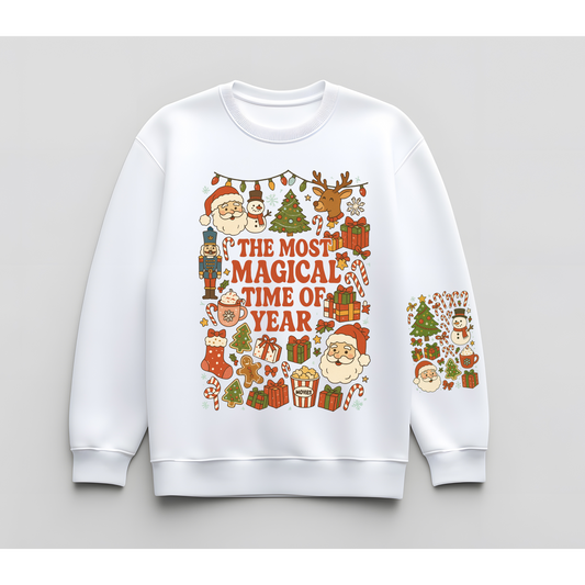 🎅 The Most Magical Time of the Year Retro Christmas Crewneck Kendra's Self-Made Originations