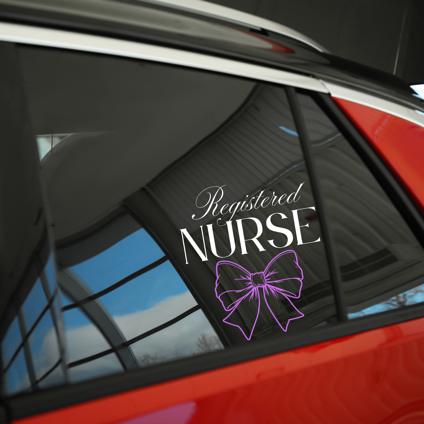 💜 Registered Nurse Bow Car Decal Kendra's Self-Made Originations