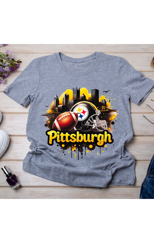 🖤💛 Pittsburgh Football Skyline T-Shirt 💛🖤 Kendra's Self-Made Originations