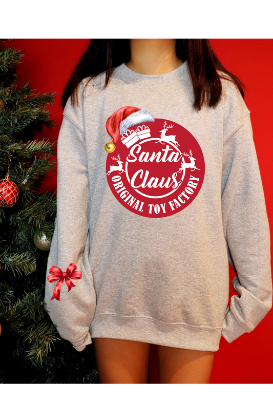 🎅 Santa’s Original Toy Factory Christmas Crewneck Sweatshirt Kendra's Self-Made Originations