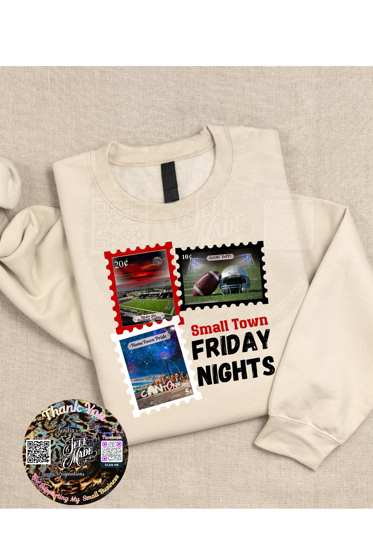 🏈 Small Town Friday Nights just hit different. ❤️🖤 Kendra's Self-Made Originations