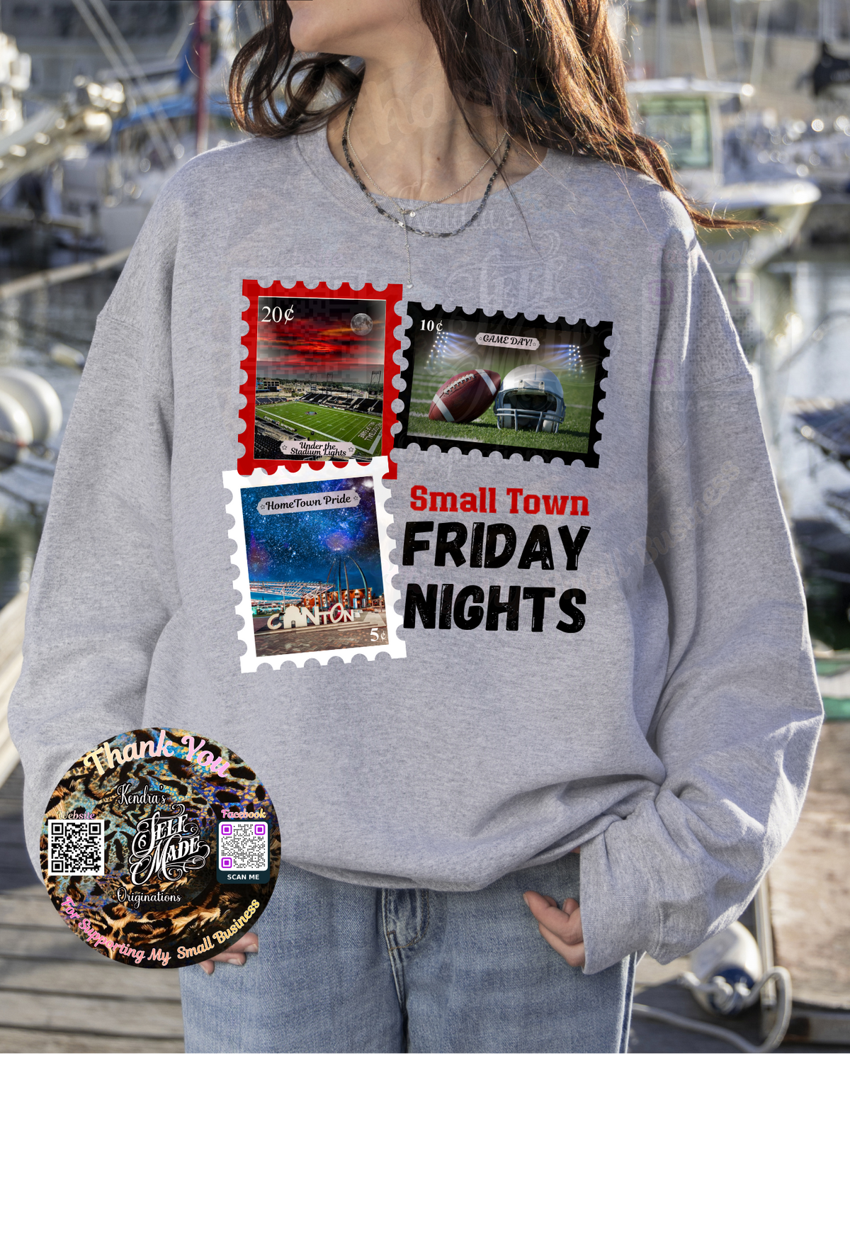 🏈 Small Town Friday Nights just hit different. ❤️🖤 Kendra's Self-Made Originations