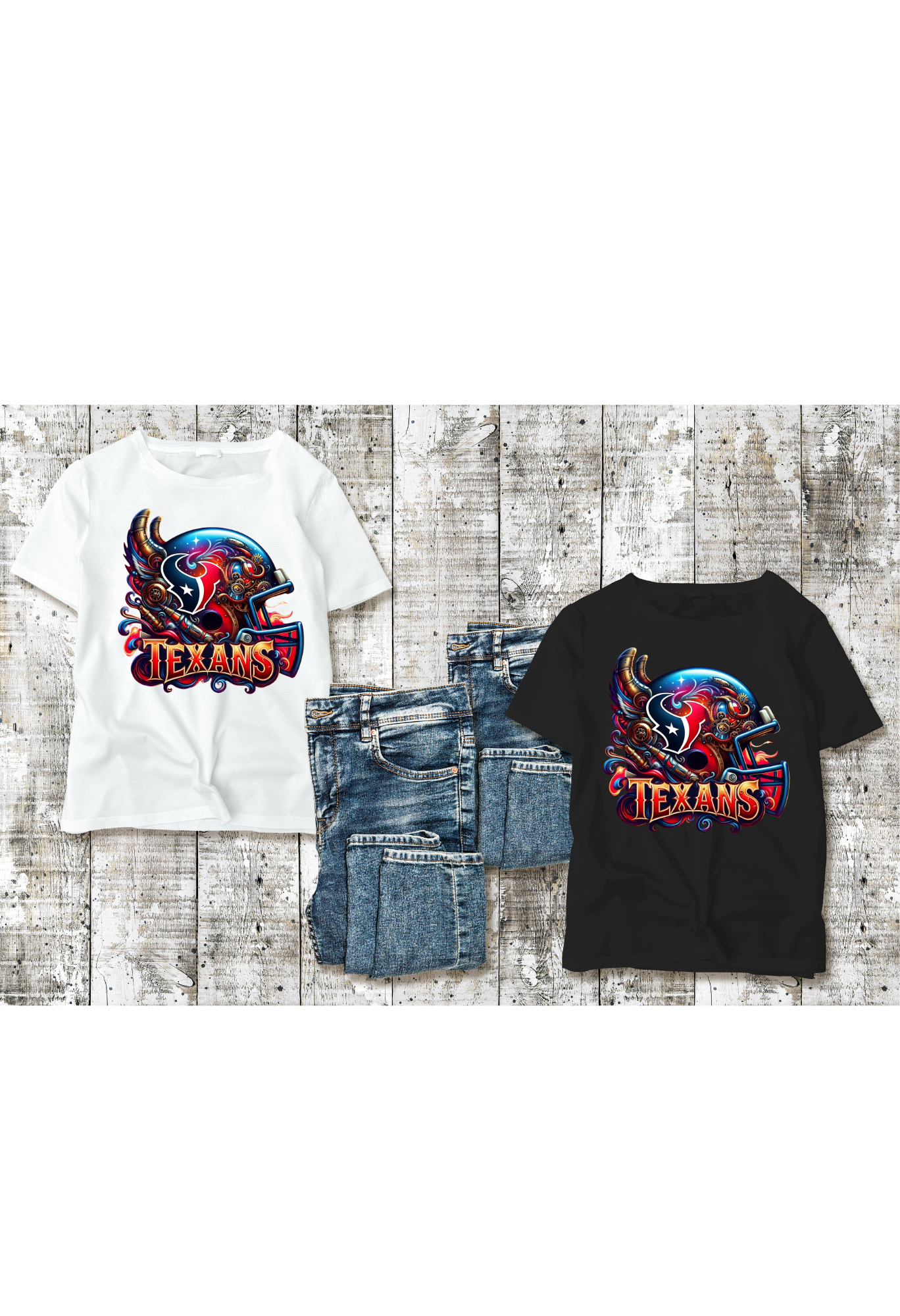 🔴🔵 Houston Texans Football T-Shirt 🔵🔴 Kendra's Self-Made Originations