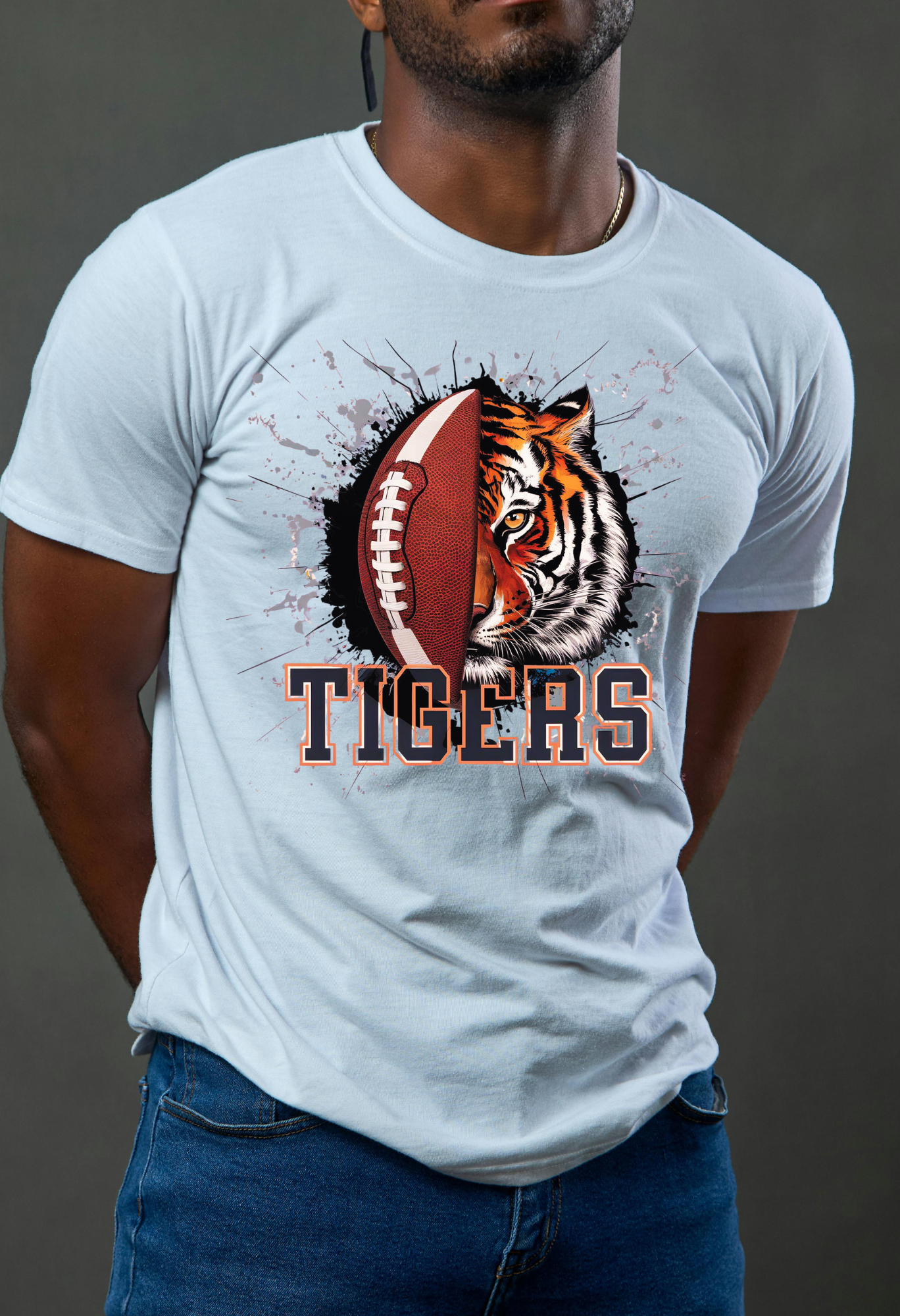 🧡🐅 Tigers Football T-Shirt 🐅🧡 Kendra's Self-Made Originations