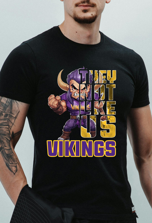 ⚔️💜 Minnesota Vikings "They Not Like Us" Tee 💜⚔️ Kendra's Self-Made Originations