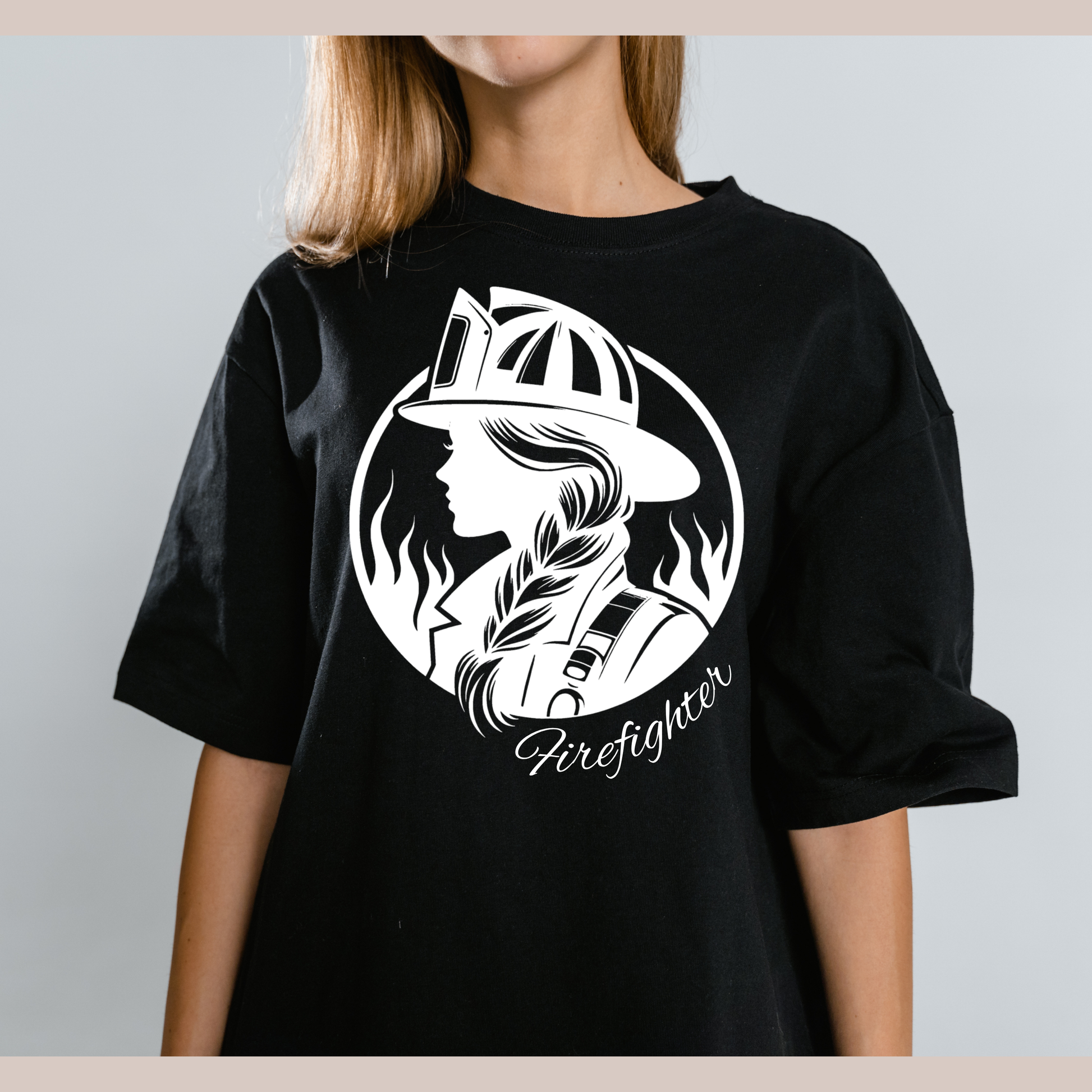 👩‍🚒 Women Firefighter Silhouette Tee – Heroes Collection Kendra's Self-Made Originations
