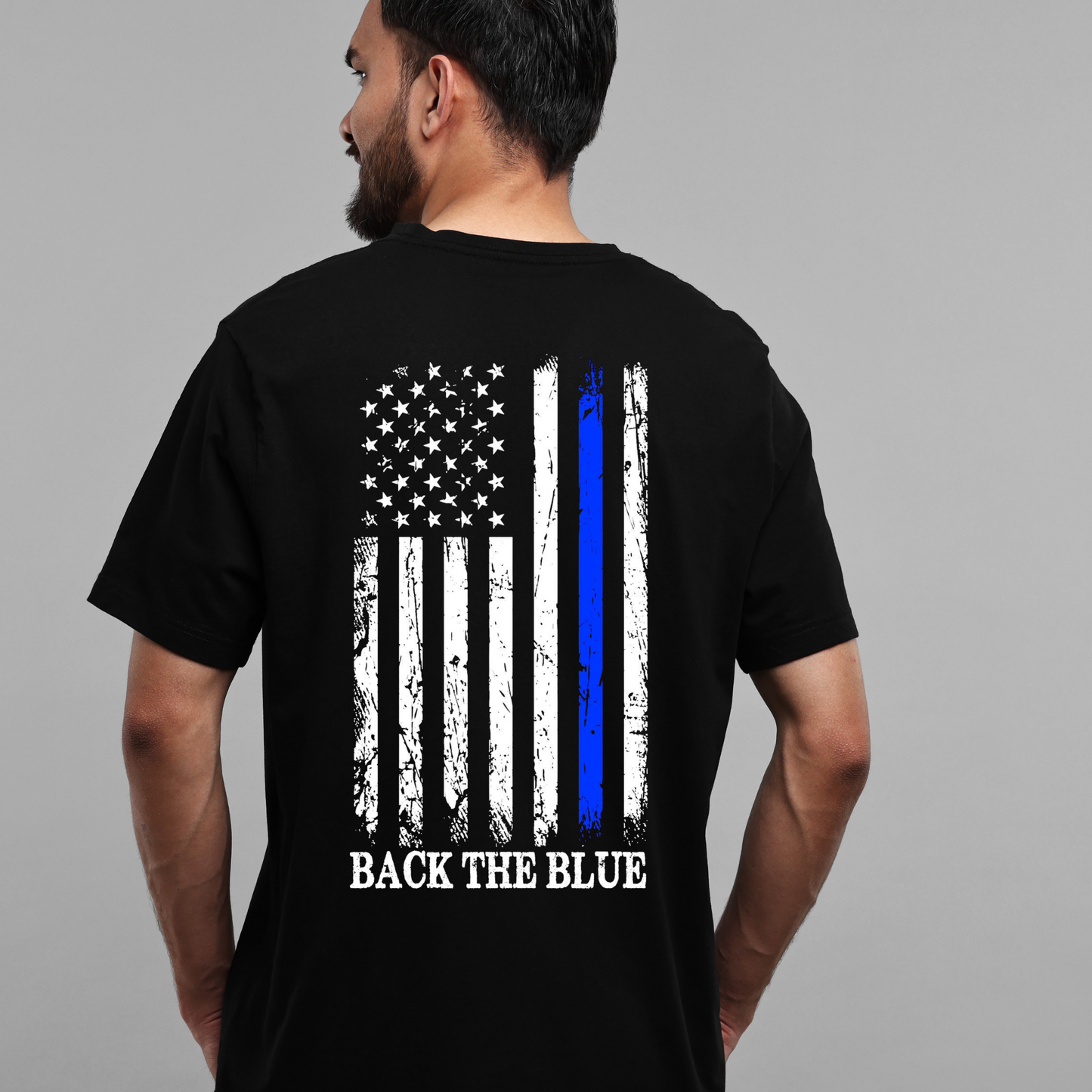 🚔 Back the Blue American Flag Tee – Heroes Collection Kendra's Self-Made Originations