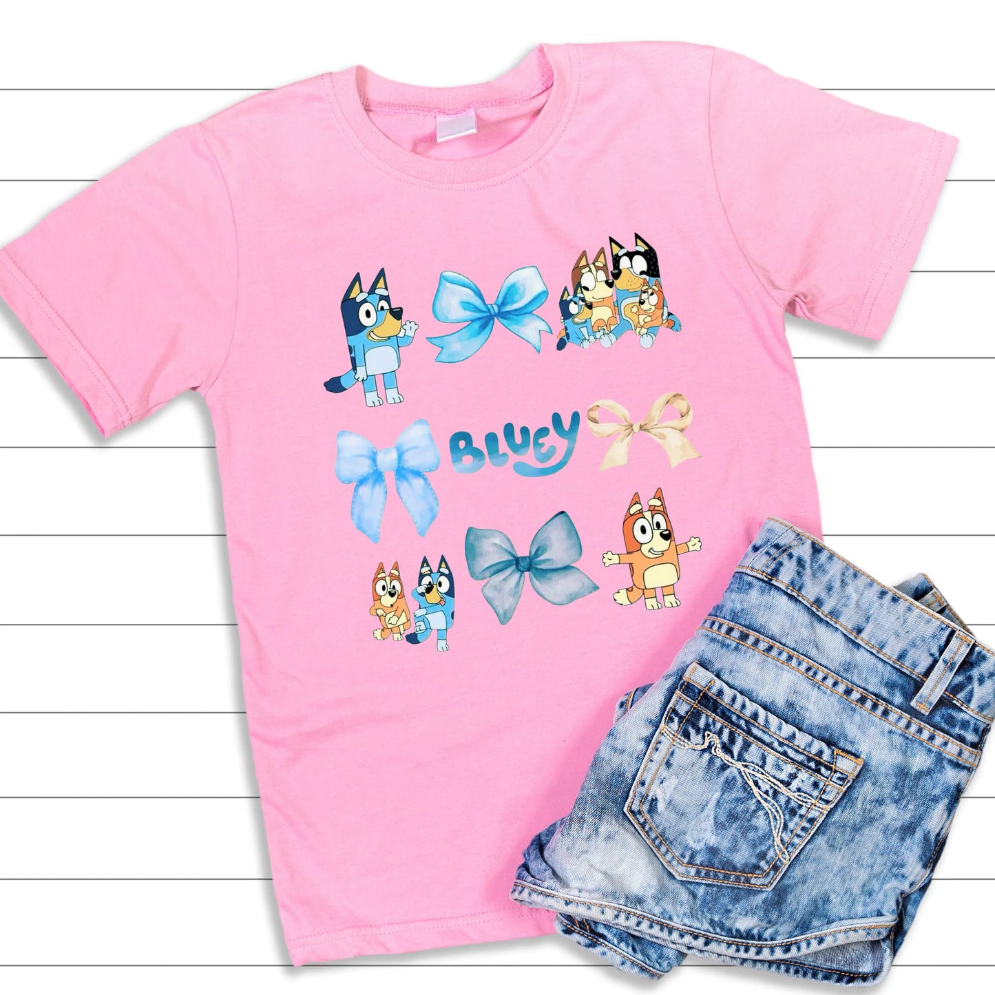 💙🐾 Bluey Inspired Kids T-Shirt 🐾💙 Kendra's Self-Made Originations