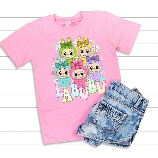 🌈✨ Cute Pastel Labubu Kids T-Shirt ✨🌈 Kendra's Self-Made Originations