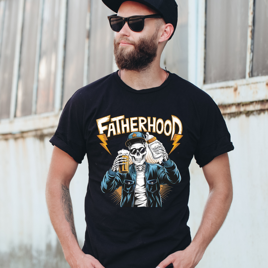 “Fatherhood” Skeleton Cheers Graphic Tee Kendra's Self-Made Originations