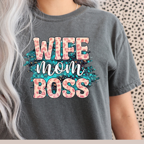 ✨👩‍👩‍👧 Wife. Mom. Boss. Graphic Tee 👩‍👩‍👧✨ Kendra's Self-Made Originations