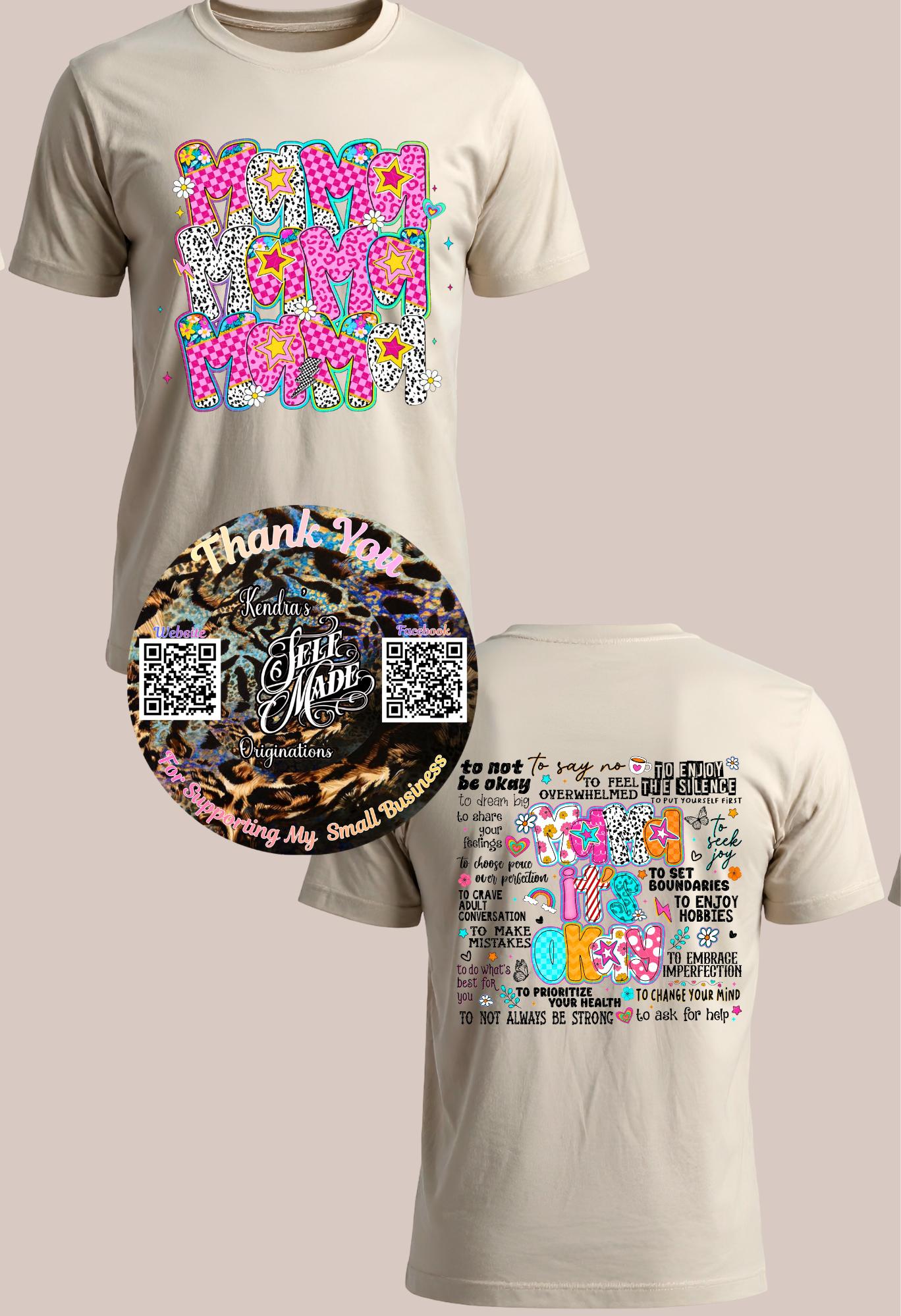Mama Mama Mama Shirt | Mom Life Graphic Tee | Colorful Trendy Mom Shirt | Empowering Mama T-Shirt Kendra's Self-Made Originations