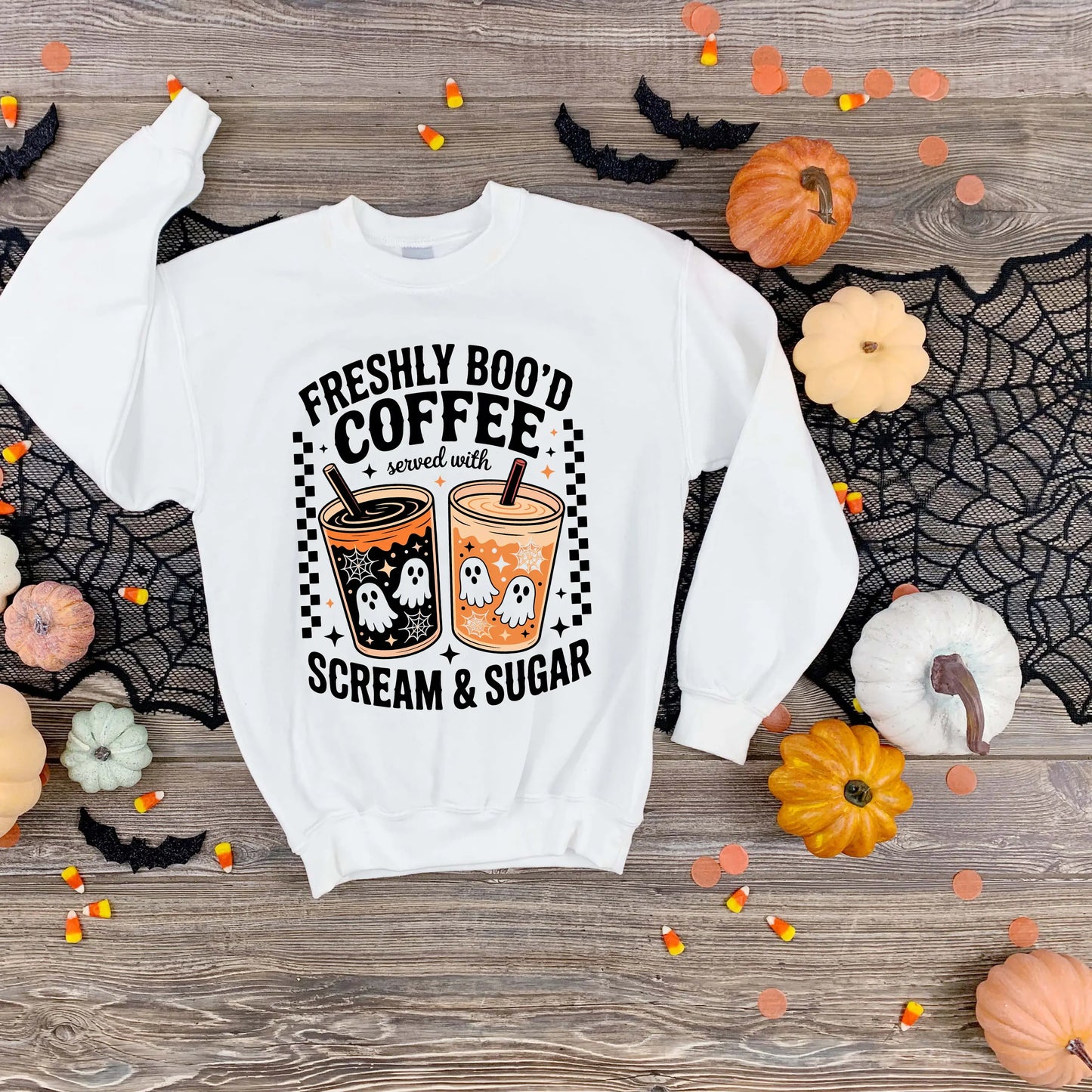 👻☕ Freshly Boo’d Coffee Sweatshirt ☕👻 Kendra's Self-Made Originations