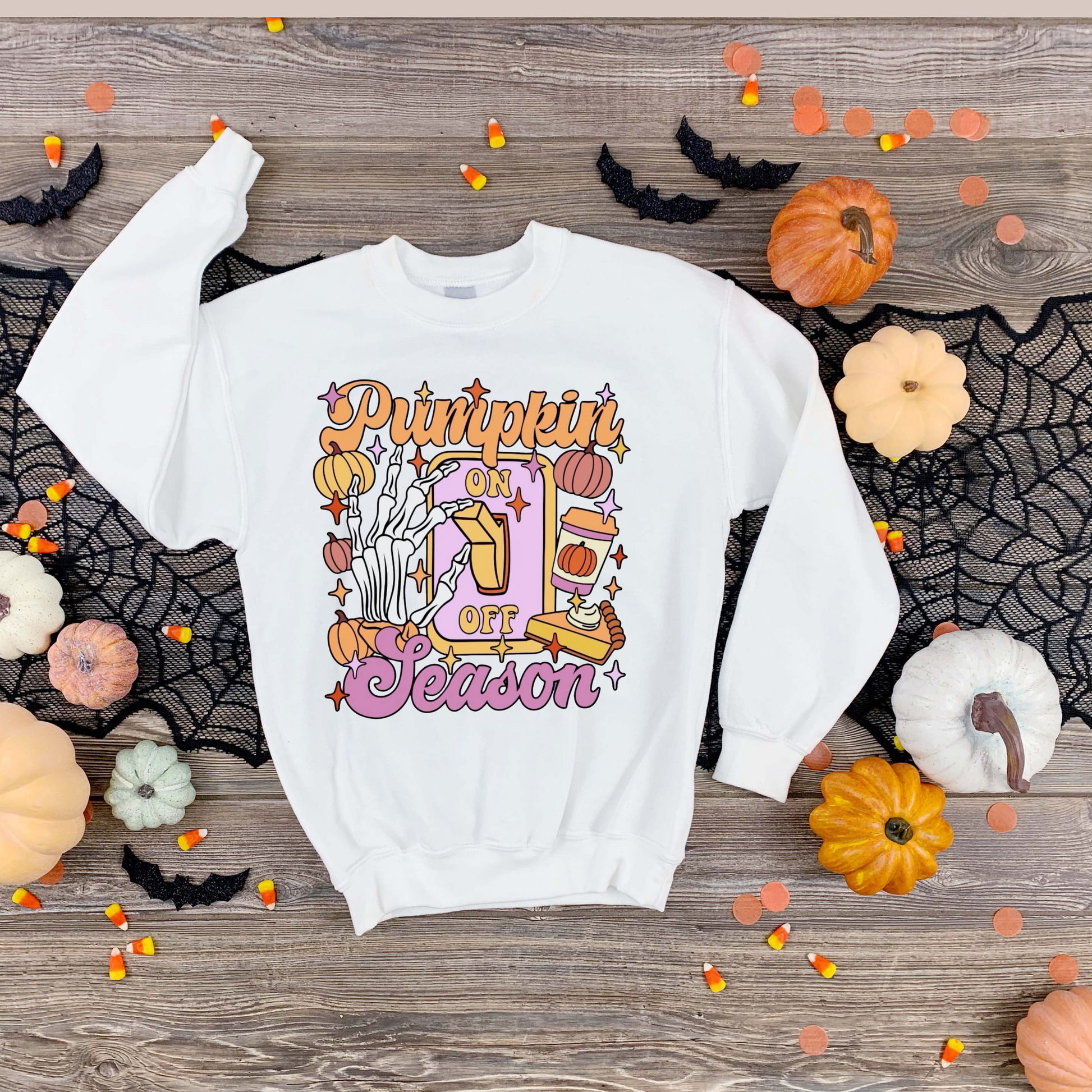 🎃🍁 Pumpkin On/Off Season Fall Sweatshirt 🍁🎃 Kendra's Self-Made Originations