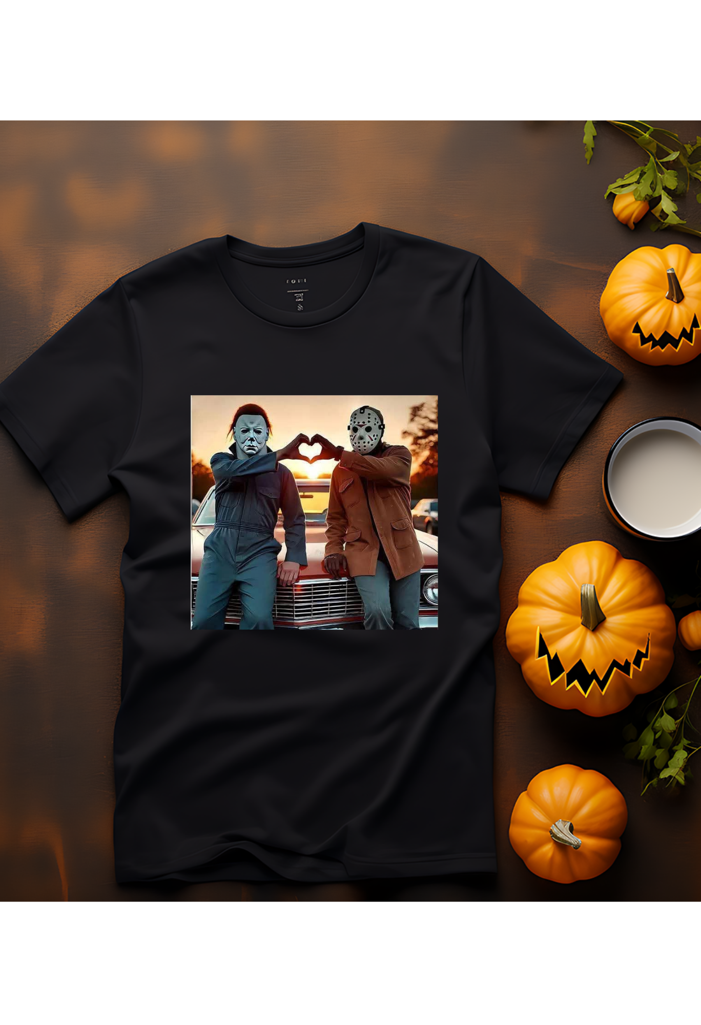 🖤 “Horror Besties” T-Shirt | Michael & Jason Heart Hands Shirt Kendra's Self-Made Originations