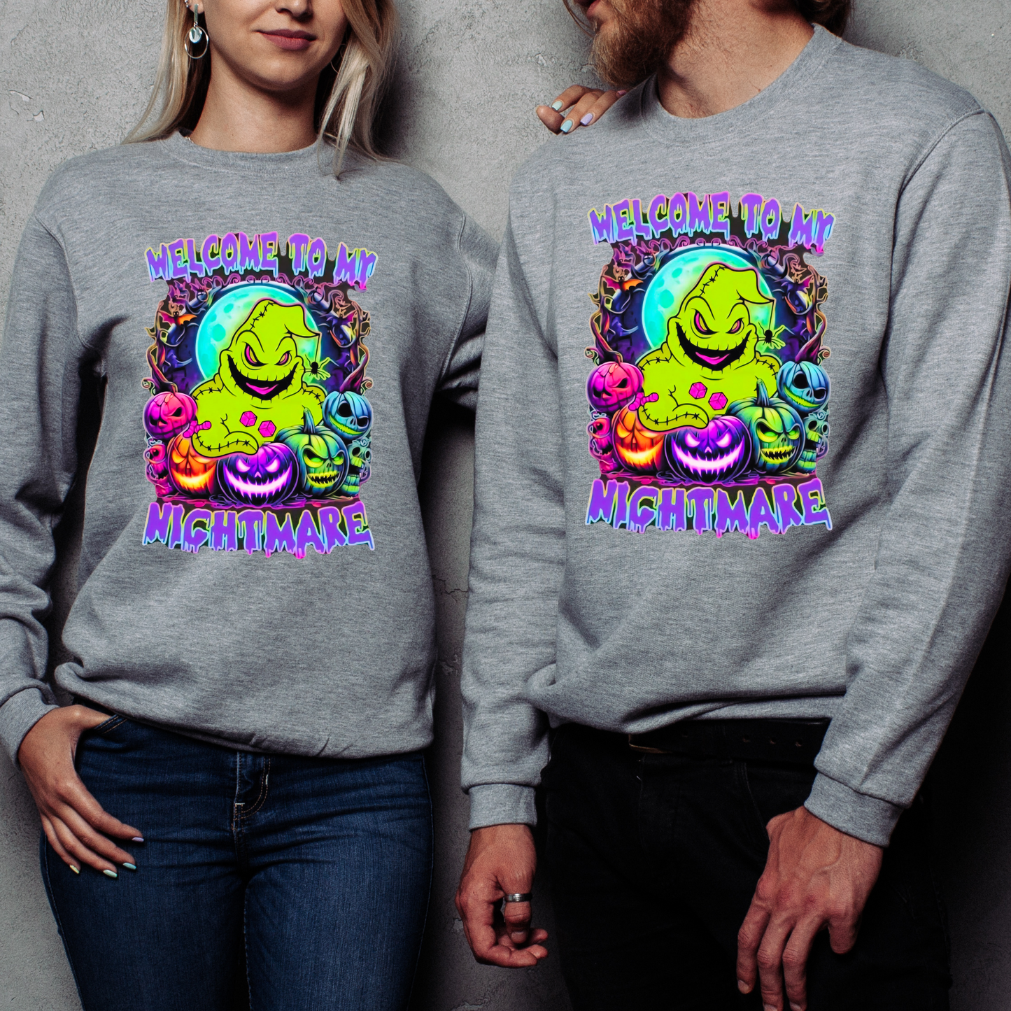 💚🎃 Welcome to My Nightmare Sweatshirt 🎃💚 Kendra's Self-Made Originations