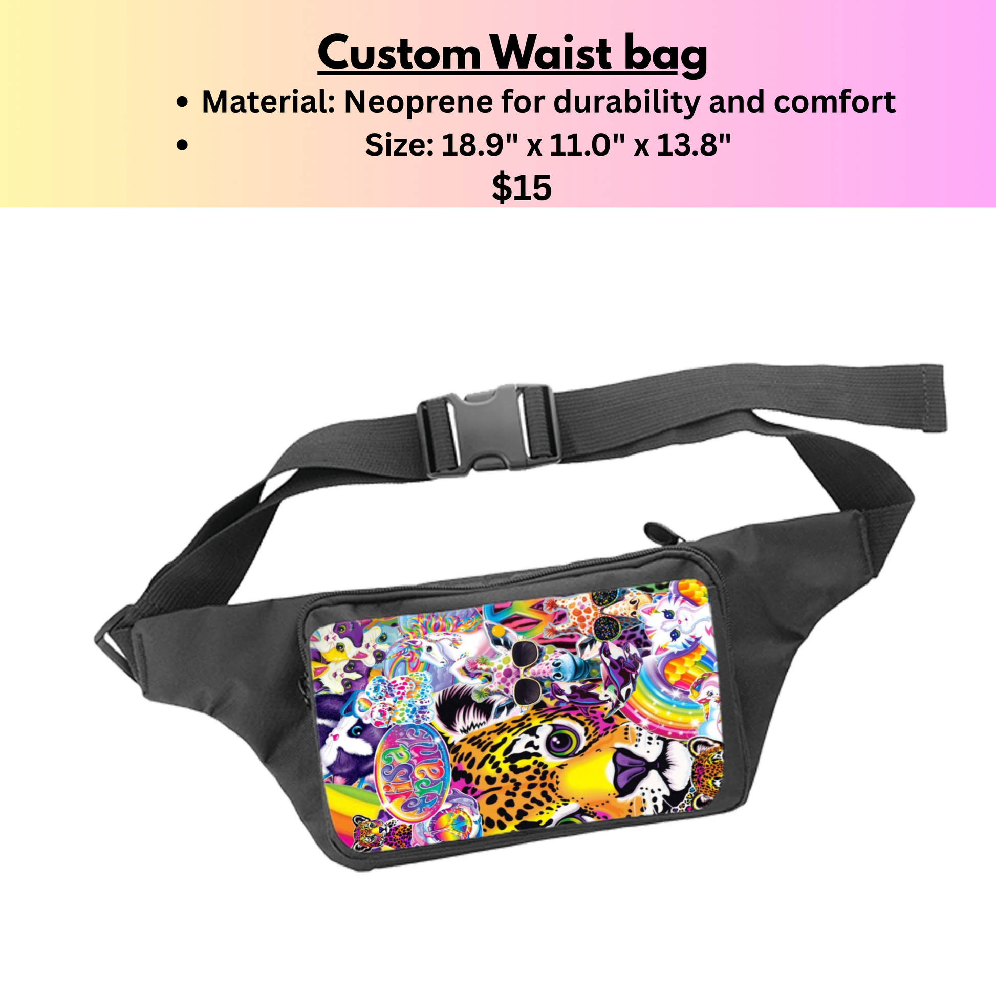 🎀 Custom Waist Bag – Choose a Design i have! Kendra's Self-Made Originations