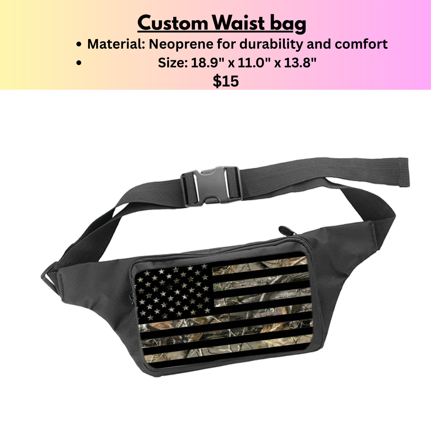 🎀 Custom Waist Bag – Choose a Design i have! Kendra's Self-Made Originations