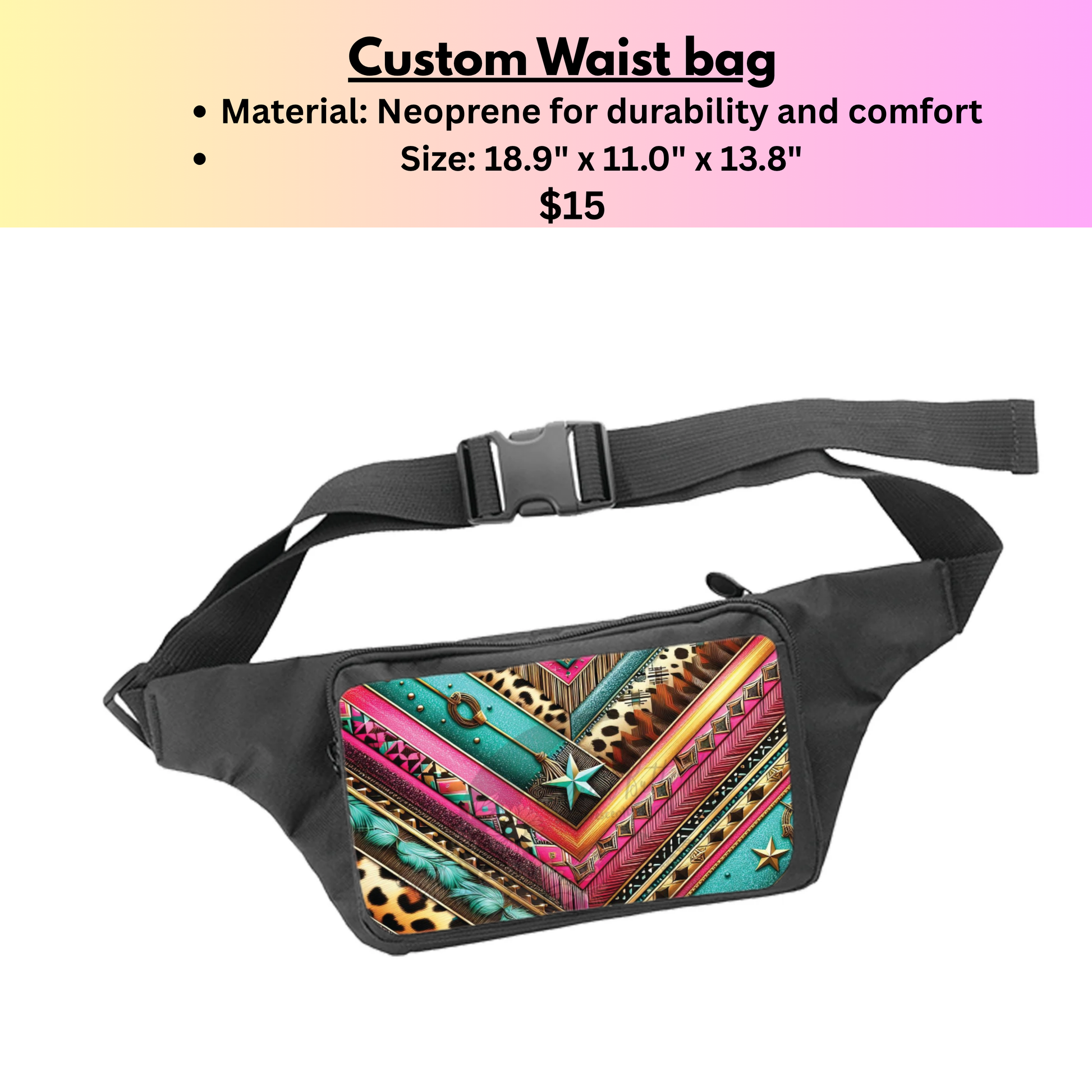 🎀 Custom Waist Bag – Choose a Design i have! Kendra's Self-Made Originations